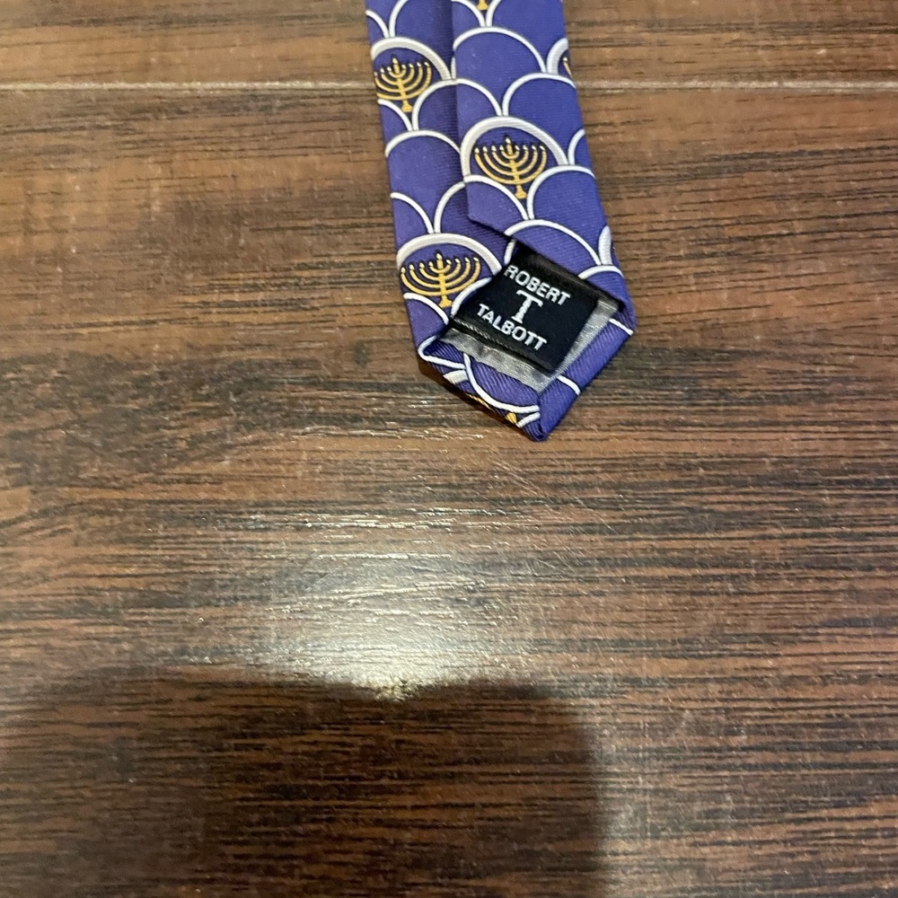 Robert Talbott Tie Hanukkah Menorah - image 4